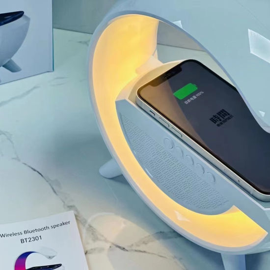 سماعة شحن لاسلكية مع إضاءة LED